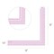 Kearing® 12" Plastic L Square Ruler for Sewing - L Shaped Ruler